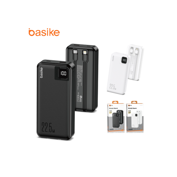 Basike Carregador Portátil Power Bank 20000mAh Bateria Externa Para iPhone Samsung Pow079