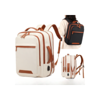 Mochila Unissex Expansível Impermeável Grande Capacidade Multifuncional Com Alças Ajustáveis Carregamento USB