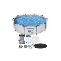 Piscina Estrutural 4678L Circular Pro Max + Filtro 110V ou 220V + Capa Bestway