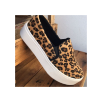 Tênis Feminino Onça Casual Calce Fácil Slip On Iate Plataforma