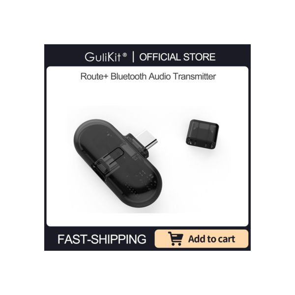 Gulikit rota + pro bluetooth transmissor de áudio sem fio usb receptor adaptador traseiro para ps5 nintendo switch pc ns oled