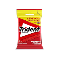 Chiclete Trident Morango 32g - Pacote Com 4 embalagens