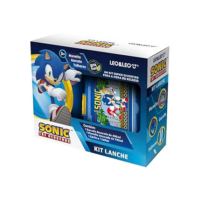 Kit Lanche Sonic Garrafa Plástica 460ml + Marmita 700ml - Caixa C/ 1 Kit Leo&leo