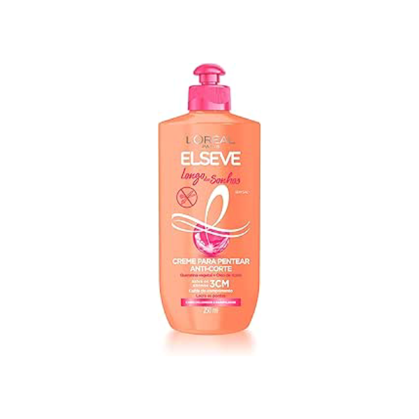 L'Oréal Paris Elseve Creme Para Pentear Anti-Corte Longo dos Sonhos, Cuida do Comprimento e Lacra as Pontas, 250 ml