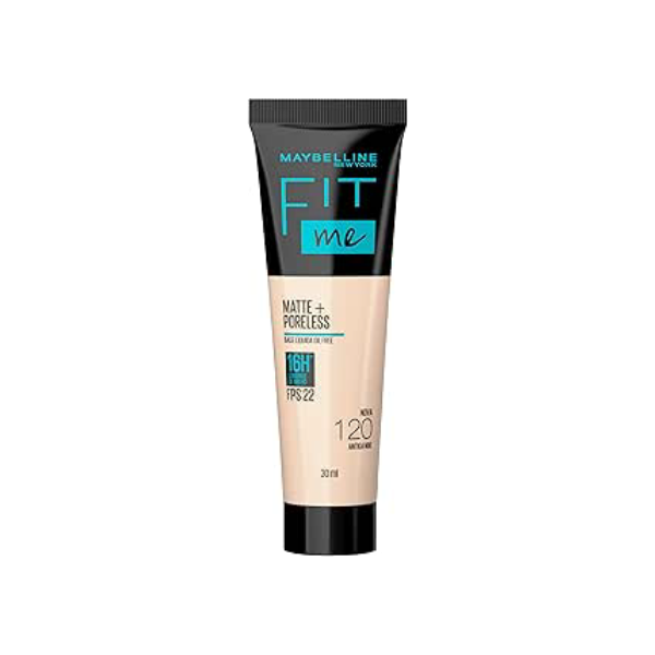 Base Líquida Maybelline NY Fit Me Matte FPS 22 Cor 120 (Antiga N80), 30ml