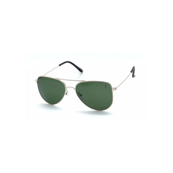 Óculos de Sol Aviador Unissex Polo London Club, Armação em Metal Stainless Stell (dourado)