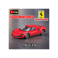 Bburago 1:64 ferrari 296 gtb réplica modelo de carro, escala f40 f50 458 488 enzo diecast tráfego figura de arte em miniatura brinquedo infantil menino