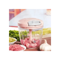 Processador De Alimentos Manual 900ML Com 5 Lâminas Triturador Colorido Fatie E Triture