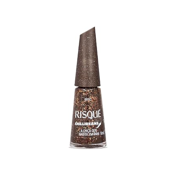Esmalte Marrom Risqué & Chilli Beans A Onça que Habita em Mim Efeito 8ml