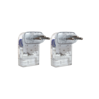KIT ECONÔMICO C/ 2 PROTETORES CONTRA SURTOS ICLAMPER POCKET FIT 3P 10A TRANSPARENTE