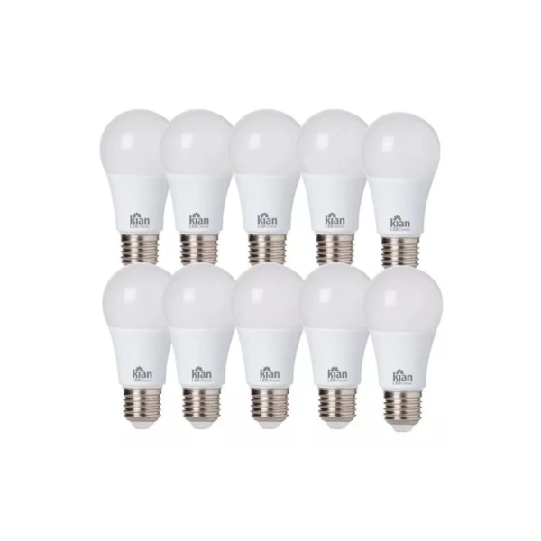 Kit 10 Unidades Lâmpada Led Bulbo Kian 6w Amarela 3000k Bivolt