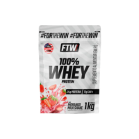Whey Protein 100% Concentrado Refil 1kg Sabor Morango Milk Shake - FTW