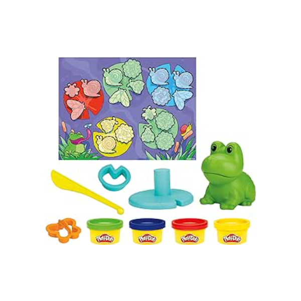 Play-Doh Um Dia na Lagoa - Kit Inicial com 12 peças e 6 cores de massa de modelar, brinquedos de arte para meninos e meninas a partir dos 3 anos de idade