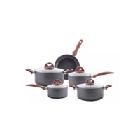 Jogo de Panelas Brinox Antiaderente Ceramic Life Smart Plus com Indução Granito - 5 Peças