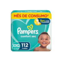 Fraldas Pampers Confort Sec XXG 112 Unidades, Pampers