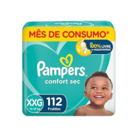 Fraldas Pampers Confort Sec XXG 112 Unidades, Pampers