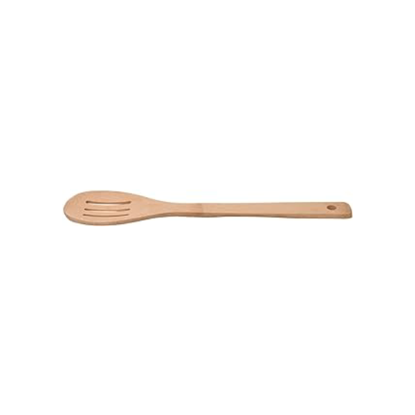 Mimo Style Colher Vazada Ecokitchen 30cm, Feita Inteiramente de Bambu 100% Ecológico. Possui Cabo Longo e um Orifício Para Pendurar e Manter a Organização da Sua Cozinha. Resistente e Durável