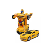 Robô Transformes Com Som Luz E Movimento Bate E Volta Cor Camaro