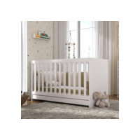 Berço 3 em 1 para Colchão 60 x 130 cm Multimóveis FG0527 Branco e 3 ANOS de Garantia