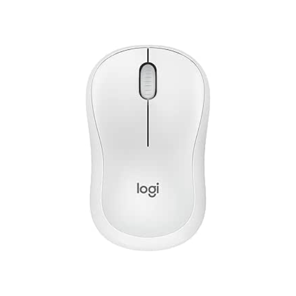 Mouse Sem Fio Logitech M240 com Conexão Bluetooth, Clique Silencioso, Design Ambidestro Compacto, Bateria de 18 Meses, Compatível com Windows, macOS, ChromeOS - Branco