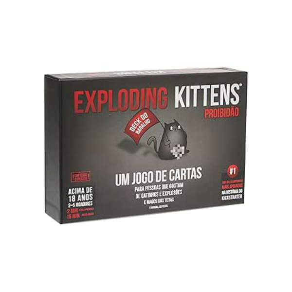 Galápagos, Exploding Kittens: Proibidão, Jogo de Cartas para Amigos, 2-5 jogadores, 30 minutos por partida