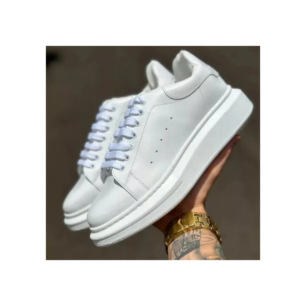 Tenis Casual Masculino Sneaker Off White Black Liso Basic