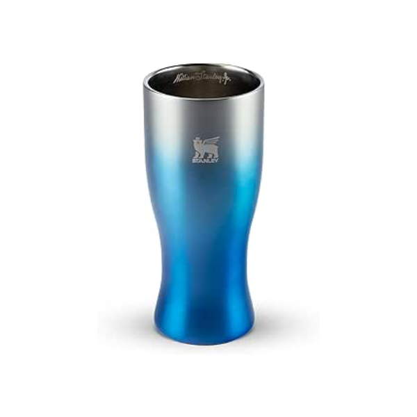 Stanley - Copo Térmico Pilsner, 444ml, Copo para Bebidas Frias ou Quentes, Azure Hazeml