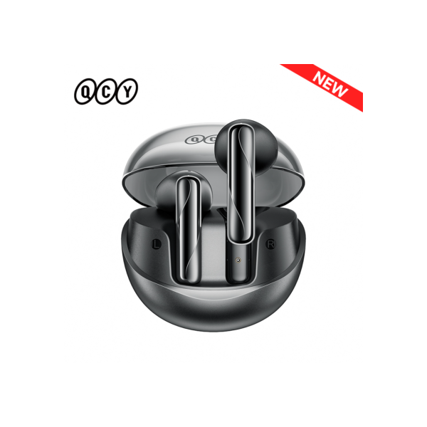 QCY-AilyBuds Limpar Fones De Ouvido Sem Fio, Bluetooth 5.3 TWS Earbuds, Semi In-Ear Gaming Headset, 4 Microfones, ENC Touch Control Headphones