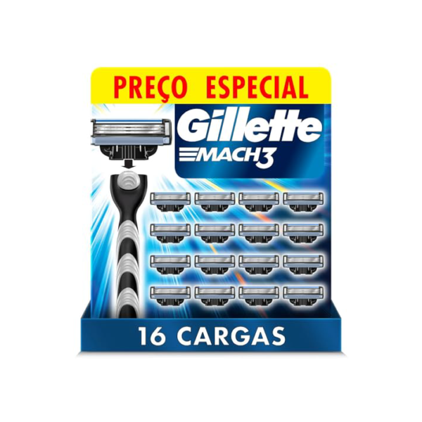 Gillette Mach3 - Refil Para Barbear, 16 Unidades