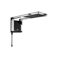Chuveiro elétrico de parede Lorenzetti Acqua Ultra Storm preto-cromado 7.8kW