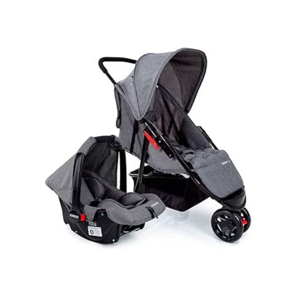 Cosco Kids, Travel System Toffy, Cinza Mescla