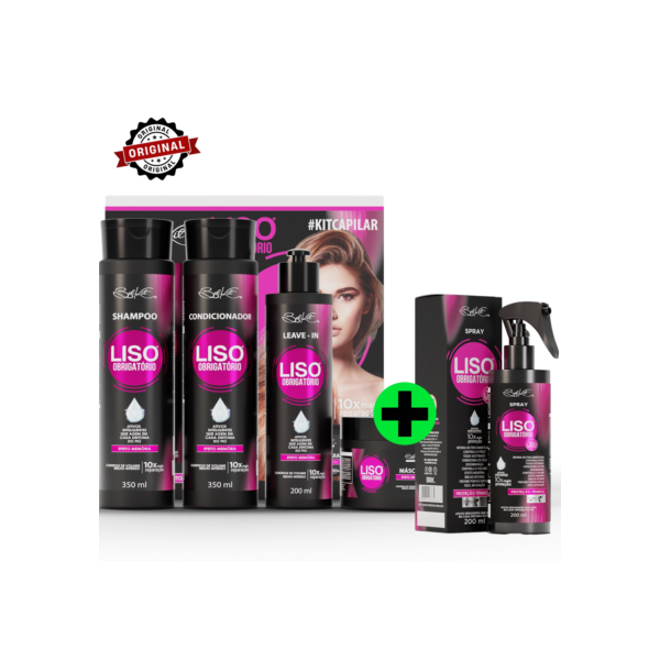 Kit Capilar Liso Obrigatório Belkit – 5 itens | Kit Capilar + Spray Finalizador Para Cabelo Liso