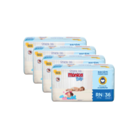 Kit 4 Fraldas Turma da Mônica Baby Jumbo RN com 36un cada