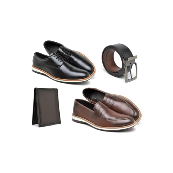 Kit Mocassim Masculino Cinto E Carteira Estilo E Conforto