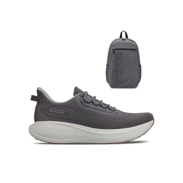 Kit 1 Tênis Olympikus Hybrid e 1 Mochila Olympikus Basic - Cinza