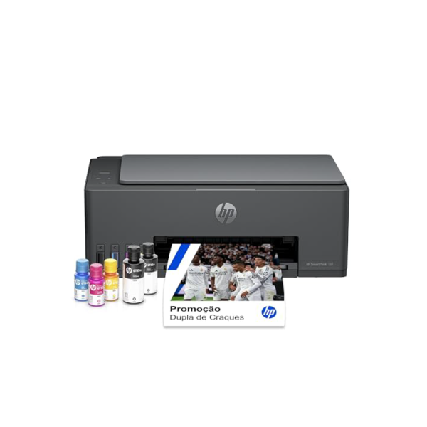 Impressora Multifuncional HP Smart Tank 581 Tanque de Tinta Colorida Wi-Fi com autorreparo, USB - Impressora, Copiadora e Scanner Cor: ‎Cinza Chumbo (4A8D5A)