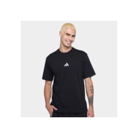 Camiseta Adidas Small Logo Masculina - Preto+Branco