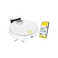 Kärcher Robô Aspirador de Pó RCV 3 com Mapeamento Inteligente, Aspira e Passa Pano. Controle via Aplicativo. Autonomia de 120 min. Navegação a Laser LiDAR e Sensor 360° - Bivolt