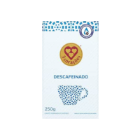 3 Corações Café Torrado e Moído Descafeinado 100% Arábica, 250G