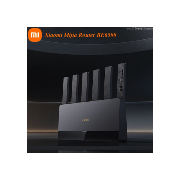 Xiaomi-Mijia Adaptive Network Port Router, Suporte WiFi7, IPTV Connect, MLO, BE6500, Preto