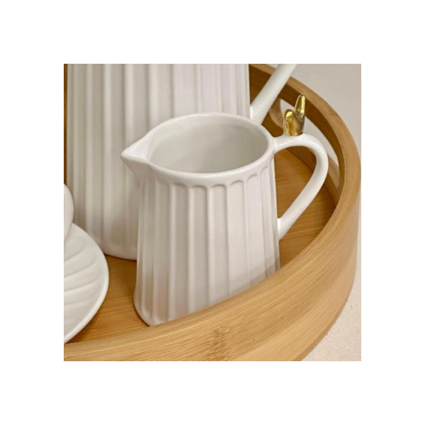 Leiteira Cerâmica Branca 200ml Colibri Wolff