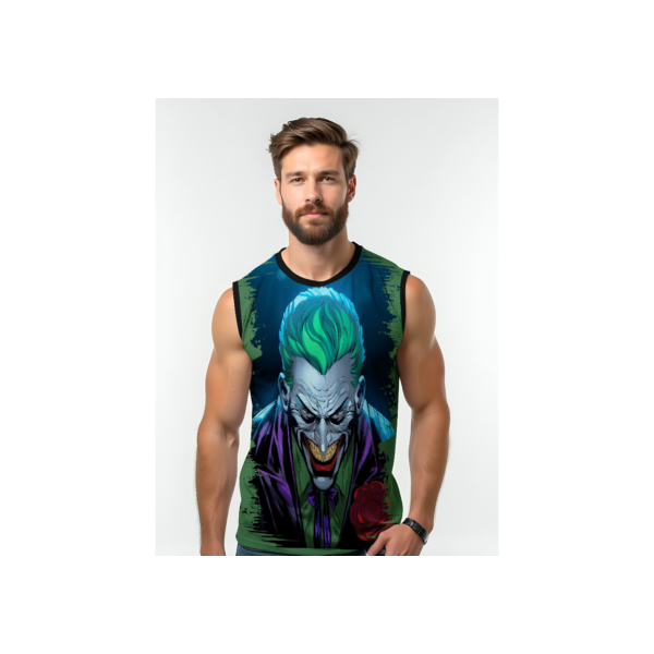 Camiseta Dry Fit Masculina UV 50+ Coringa Cartoon Estampada Academia Corrida Treino Casual