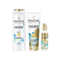 Pantene Kit PRO-V Miracles Equilíbrio Raiz e Pontas com Shampoo para cabelos mistos 300 ml, Condicionador Hidratante para pontas ressecadas 250 ml, e o Sérum revitalizador 95 ml