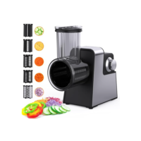 Fatiador de Legumes, Ralador Elétrico 5 em 1 Profissional Cortador de Legumes Eletrico, 300W, Aço Inoxidável, Ralador de Legumes Eletrico, 220v