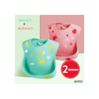 Babador Silicone Infantil  Bandana Impermeável Para Bebê Migalhas Menina Blw Menino Bibs
