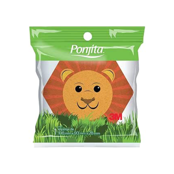 Ponjita, 3M, Esponja para Banho, Kids, Animais