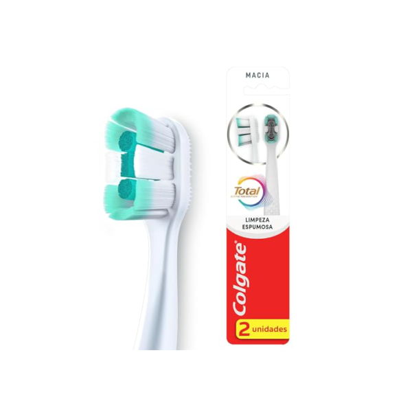 Escova Dental Colgate Total Limpeza Espumosa Suave 2 unidades