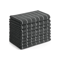 Utopia Towels - Toalhas de cozinha de microfibra, super absorventes 45 x 66 cm, duráveis, macias e sem fiapos, ideais para limpar pratos, panelas e utensílios de cozinha (pacote com 8, preto)
