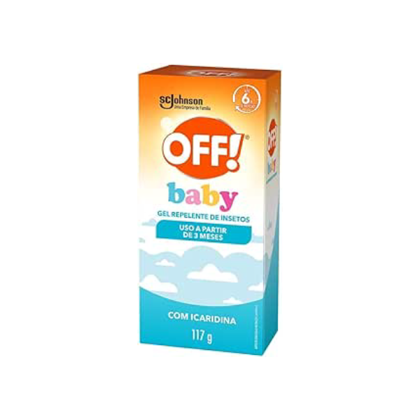 OFF! Baby Repelente de Mosquito com Icaridina, Protege por até 6h, Loção em Gel 117g