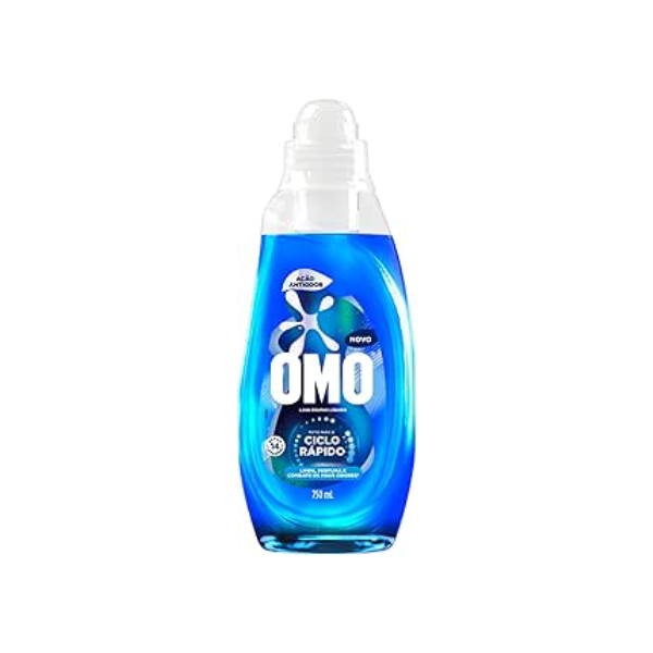Lava-Roupas Líquido Omo Ciclo Rápido Ação Antiodor Frasco 750ml